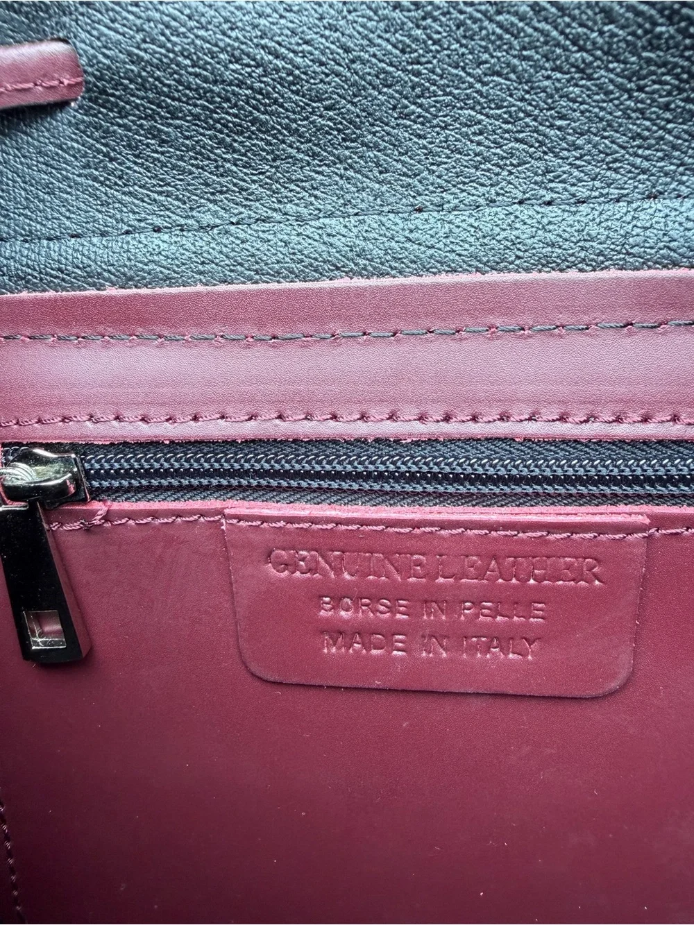Stella Dutti Burgundy Drawstring Backpack Bag